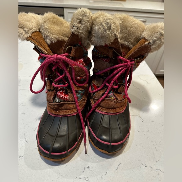 Girls Khombu Winter Sweater Boot Sz 4 - Picture 2 of 7